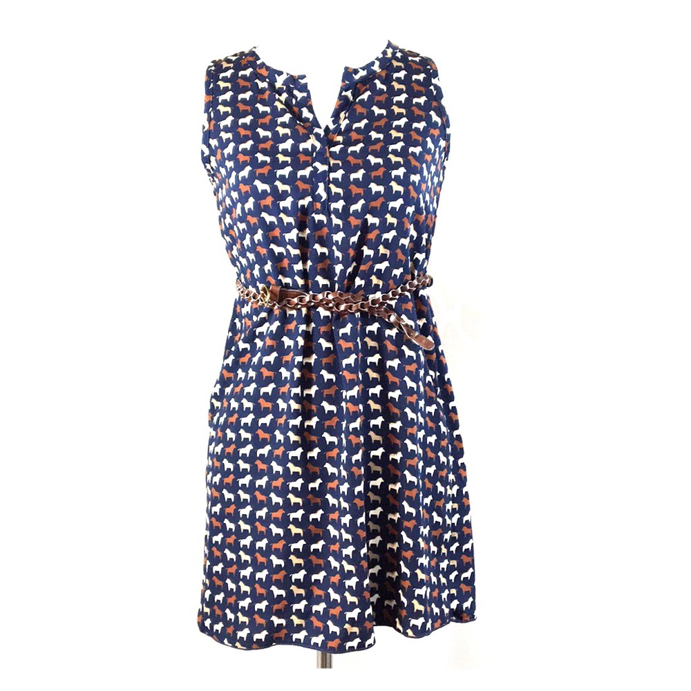 NEW Girls M horses tunic dress with belt